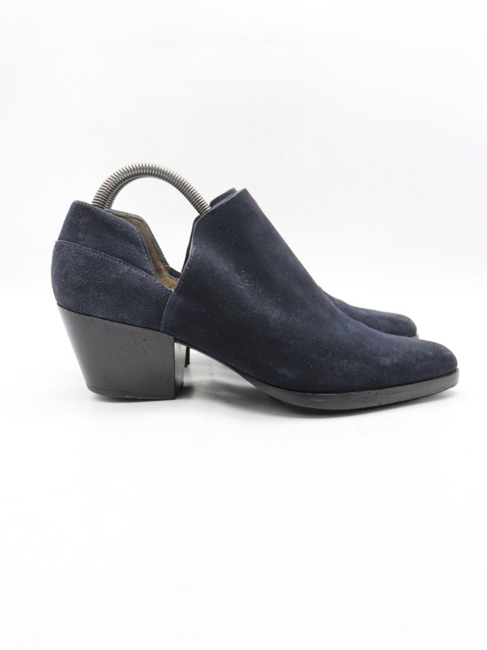 3.1 Phillip Lim Women's Size EU 39 Navy Suede Bootie Heel Slip On Shoes